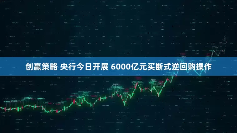 创赢策略 央行今日开展 6000亿元买断式逆回购操作